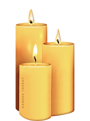 Декоративный элемент с группой свечей