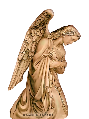 Стеклянный декор с фигурой ангела в золоте