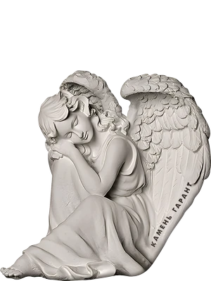 Стеклянный декор с молящимся ангелом