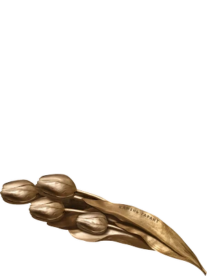 Стеклянный декор с лавровой ветвью