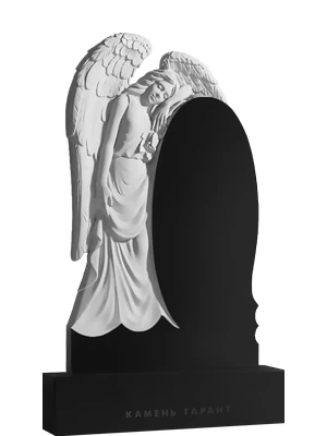 Памятник с величественным барельефом ангела и фигурной нишей