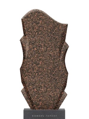 Памятник из дымовского гранита с фактурной огранкой граней