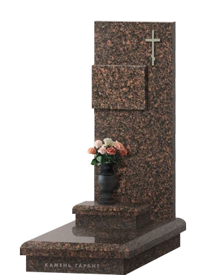 Классический комплекс из коричневого гранита с вазой для цветов