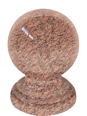 Декоративный сферический элемент из светлого гранита