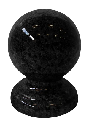 Полированный шар из черного камня
