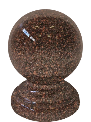 Декоративный шар из гранита с текстурой дымки