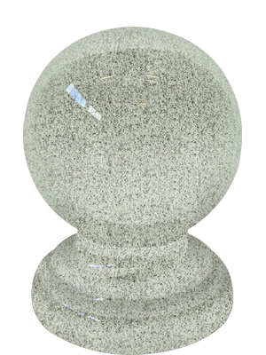 Сферический элемент из серого гранита Мансуровского месторождения