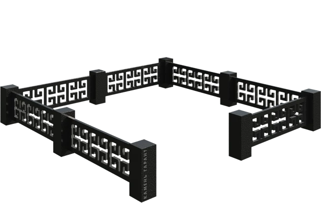 Роскошная ограда с античным меандром