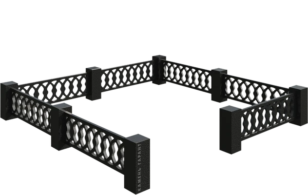 Благородная ограда с овальным орнаментом