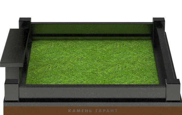 Гранитный поребрик с интегрированной скамьей