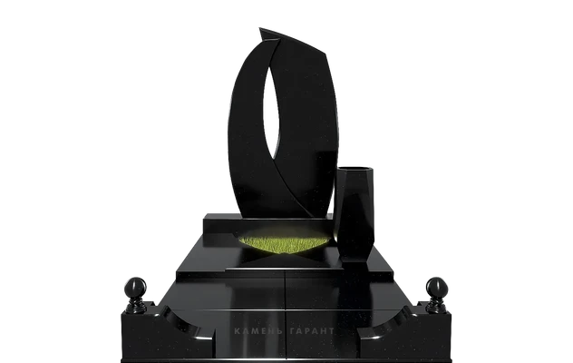 Ассиметричный комплекс из черного гранита