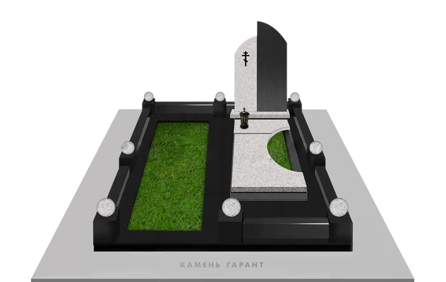 Комплекс из комбинации белого и черного гранитов