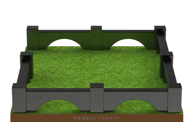 Элегантная и изящная ограда из гранита