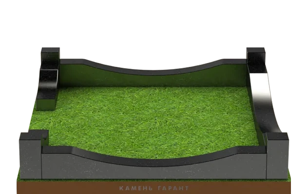 Классическая ограда для захоронения из гранита