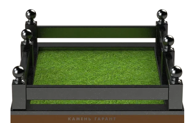 Гранитная подвесная ограда для благоустройства могил 