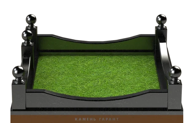 Ограда гранитная для стильного благоустройства могил 