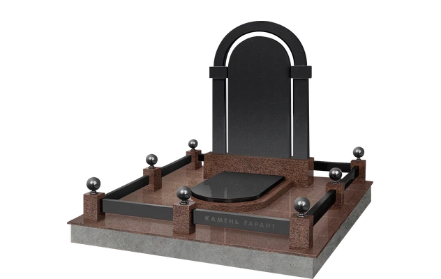 Элегантный комплекс с фигурной плитой и арочным элементом