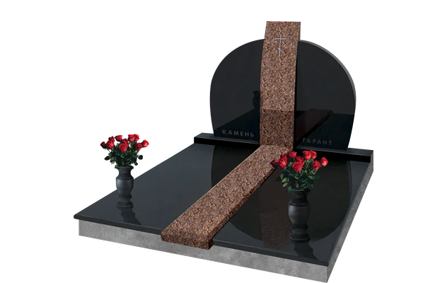 Парный памятник для семейного захоронения