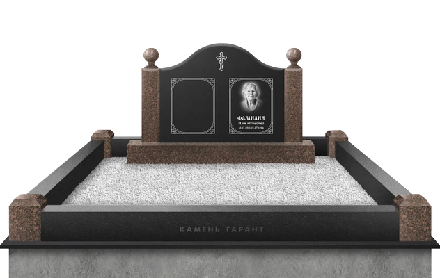 Изысканный памятник с волнистой формой