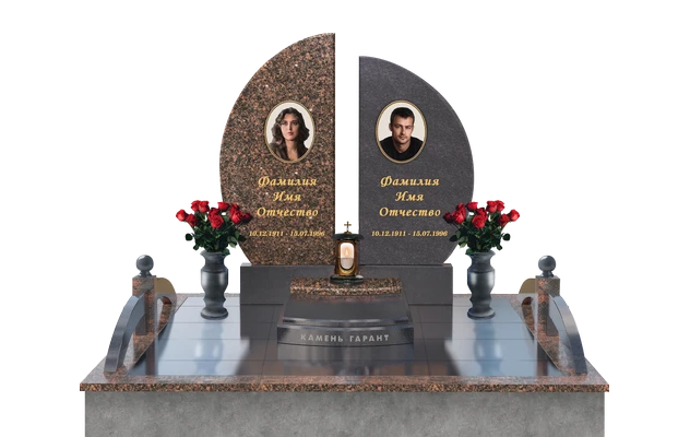 Оригинальный памятник с элементами морской тематики