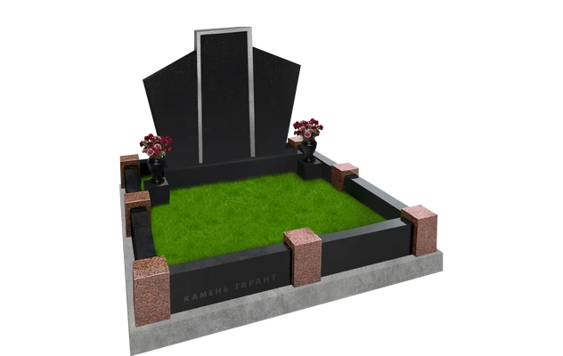 Трехэлементная композиция с единым ограждением